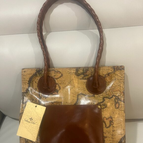 Patricia Nash European Map Cavo Leather Handbag NWT $249 - Picture 4 of 10